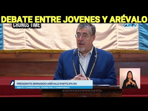 PODEROSO DEBATE ENTRE JOVENES Y EL PRESIDENTE BERNARDO ARÉVALO, GUATEMALA.