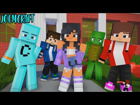 MINECRAFT YOUTUBERS FRIENDS CREW | EYSTREEM, APHMAU, CRAFTEE, MIKEY, MAIZEN - Minecraft Animation