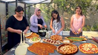 All the Women Gathered to Bake Pizza, Lahmacun & Pide!