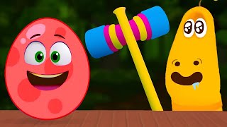 Surprise Eggs Sharks Kids Songs | Larva Kids | Nursery Rhymes