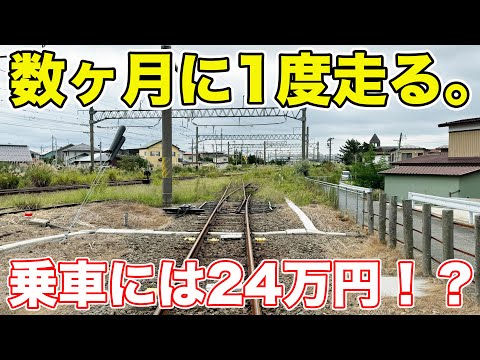 滅多に使われない線路を走る衝撃列車。