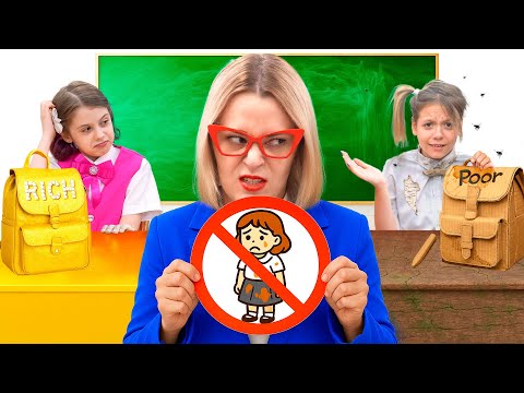Rich School vs Broke School + More Back to School stories for kids