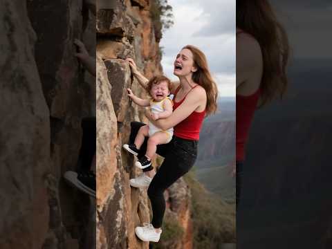 Brave Baby Saves Mother and Daughter Stranded on a Cliff