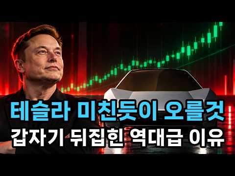 [ 테슬라 ] 미친듯이 오를것! 갑자기 뒤집힌 역대급 이유!!