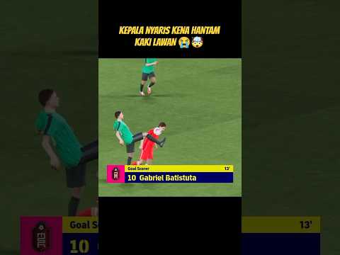 UNTUNG KAKINYA TIDAK MENDARAT DI KEPALA 😳 #soccer #duels #lucky