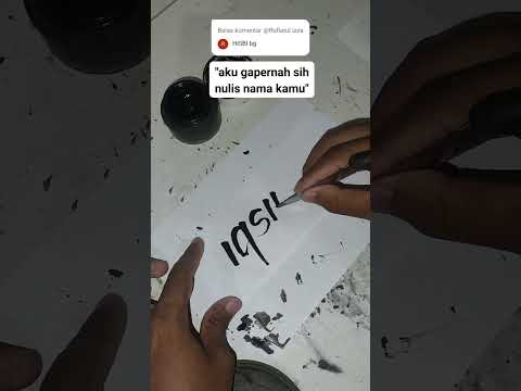 nulis nama hisbi aku gapernah sih guys #menuliskreatif #calligraphy #art #asmr