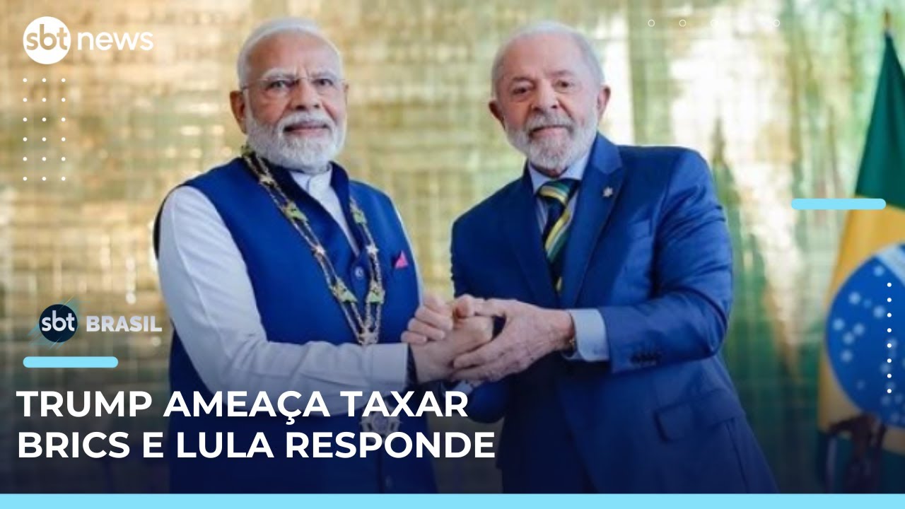 Lula critica ameaça de taxação de Trump durante visita do primeiro ministro da Índia | SBTBrasil