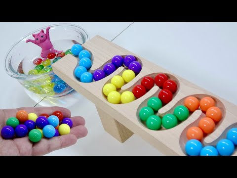 Marble Run Race ASMR ☆ HABA Wave Slope, Glass with bowl & Glass of Water