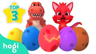 [TOP3] 🥚 Learn Colors with Surprise Egg, Tails & Dino Eggs! 🦖 🎨｜Colors for Kids | Hogi Pinkfong