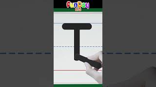 How to Write Uppercase Letter T -  @FunDayKid  Full Video - https://youtu.be/UuOSVfGOcdg