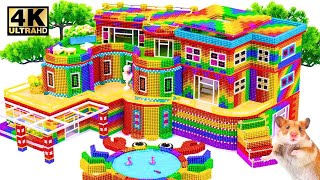 How To Build Tropical Style Survival House Has Double Staircase Glossy Slime Pool With Watermill