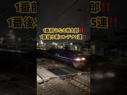 桃太郎の高速のモーター音と新コンテナ‼️ #鉄道 #かもつれっしゃ #貨物列車 #train #ジョイント音 #automobile #railway #shorts #ef210 #電車