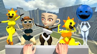 I FOUND BEAUTY MISS SPRUNKIS  LOVE STORY on MEGA HOUSE PINKY , REDDY and MR SUN in Garrys MOD