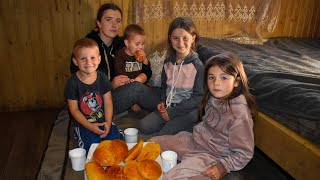 One Day of Family Life in the Mountains Far from Civilization