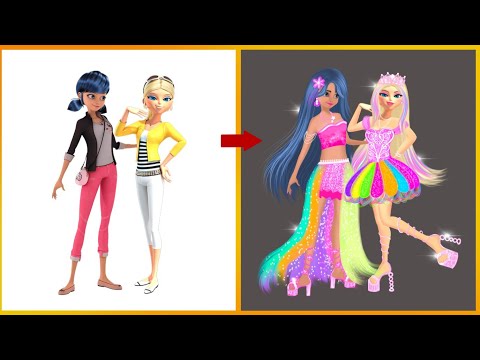 Miraculous Ladybug & Chole GLOW UP Rainbow Princesses _ Miraculous Transformation