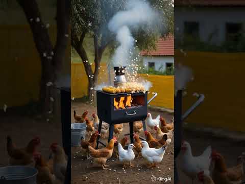 أجواء نار ومدخنة مشتعلة وفوشار يتطاير وصياح الدجاجات البقاء للأقوى 🔥