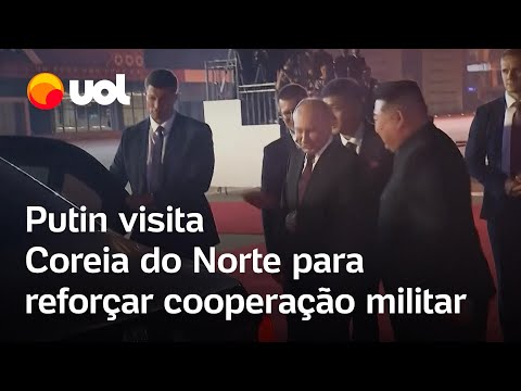 Putin visita Coreia do Norte para reforçar cooperação militar; veja vídeo