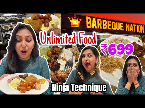 Barbeque Nation Unlimited Buffet 🔥 in just ₹699 😱| Barbeque Nation me khane ka Ninja Technique