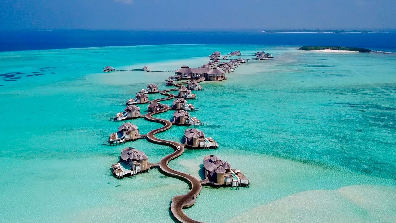 Maldives 4K Beautiful relaxing music + surreal drone footage