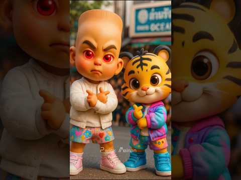 Cute Babies Sigma Brainrot Giga Chads Dancing with Baby Animals #brainrot #tungtungtungsahur