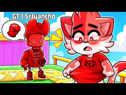 🔴SOLO PUEDO USAR COSAS ROJAS🔴 - STUMBLE GUYS | Reto un solo color stumble guys | Solo ropa ROJA