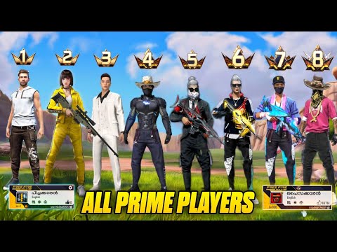 ഏത് PRIME ആണ് PRO Player 🤔, Free Fire All Prime Player Challenge