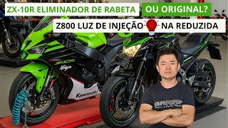 Z800 Acendendo luz de injeção na reduzida | ZX-10R fica melhor com eliminador de rabeta ou original?