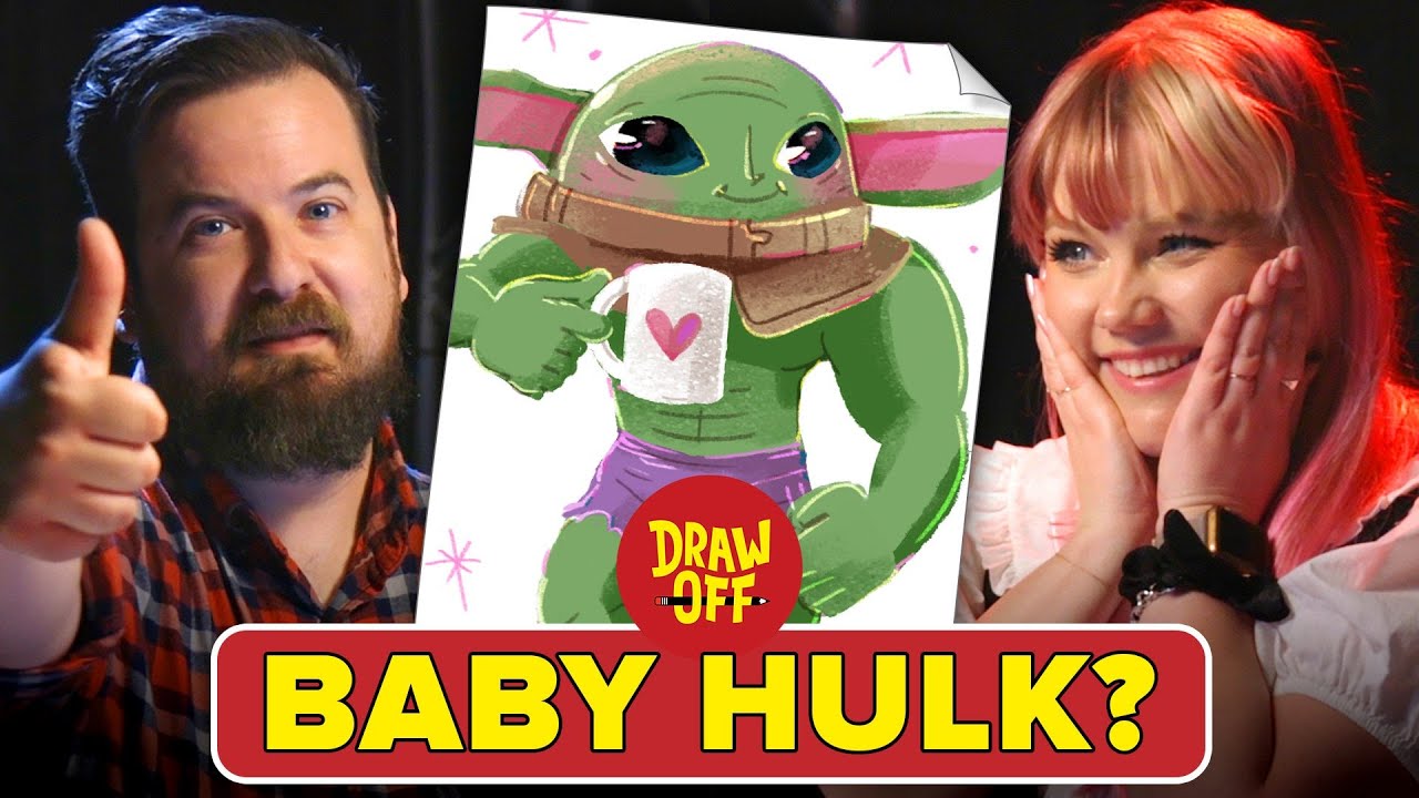 Animator Vs. Cartoonist Draw Baby Yoda Mashups Draw-Off