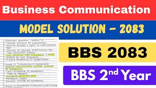 BBS 2nd Year English Model Question Solution 2083 | BBS 2nd Year English Model Question 2083