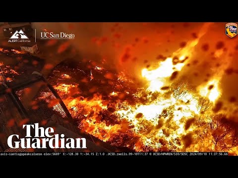 Timelapse shows Airport Fire raging through California's Santiago Peak
