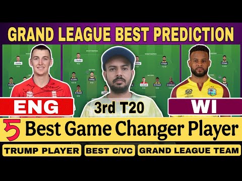 क्या Evin Lewis ENG vs WI 3rd T20I Match में Game Changer होंगे Dream11 Team Prediction | ENG vs WI