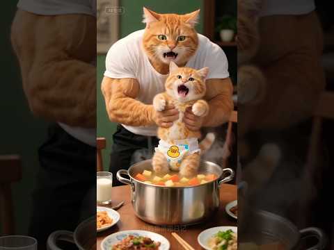 Dad Was Cooking, But You Won’t Believe Where He Found His Son! 😱🔥#CatLovers​ #cat​ #cute​ #fyp​