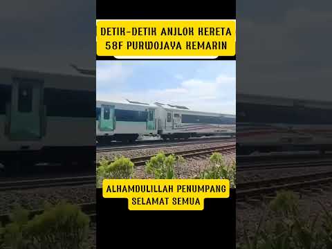 DETIK-DETIK KERETA ANJLOK #keretaapi #anjlok #viral #shortsfeed #beranda
