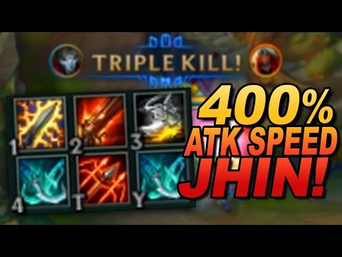 JHIN RECORD: 400% Attack Speed (850 MS, 900 AD, 100% CRIT)