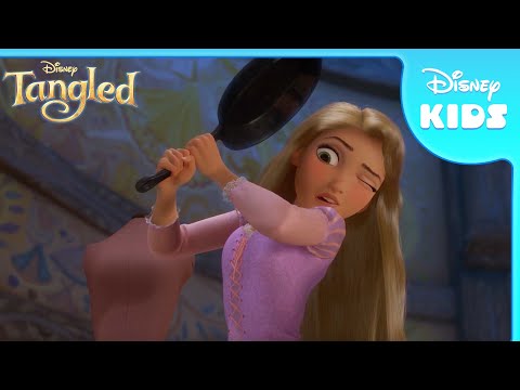 Flynn Rider Meets Rapunzel… and Her Frying Pan! 🍳 | Tangled | Disney Kids