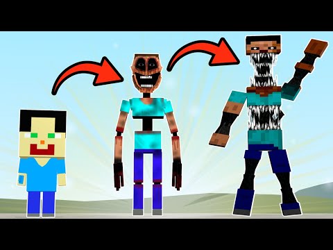 NEW EVOLUTION OF ABNORMALLY MINECRAFT STEVE In Garry's Mod