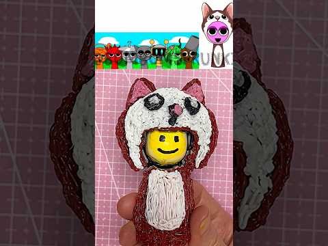 I Made Sprunki OC Pop Cat with 3D pen #sprunki #art #creative #emoji #3dpenart