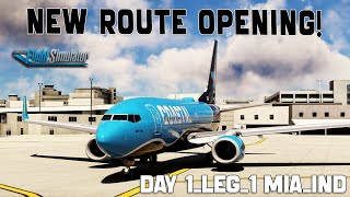 Route Launch PMDG 737-700 MIA-IND Connection Opens FNT Operations