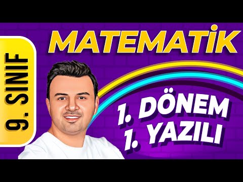 9. SINIF MATEMATİK 1.DÖNEM 1.YAZILI ÇALIŞMASI - ŞENOL HOCA