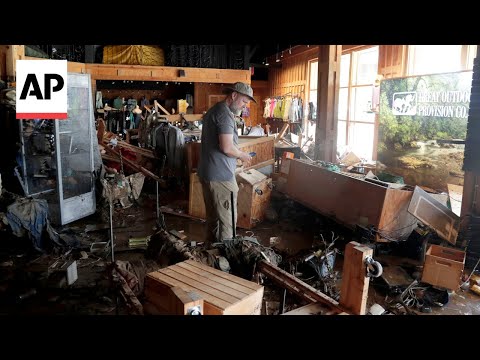 YouTube video thumbnail: North Carolina Residents React to Flooding From Remnants of Chantal