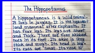 Essay on Hippopotamus | Essay on Hippopotamus in English | Hippopotamus Essay in English