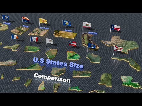 U S States Size Comparison