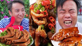 南瓜的臭手终于失效了！白毛红手套在手，波士顿龙虾手到擒来！#农村美食#吃播#辣椒酱#抖音美食#tiktok#美食盲盒#spicy