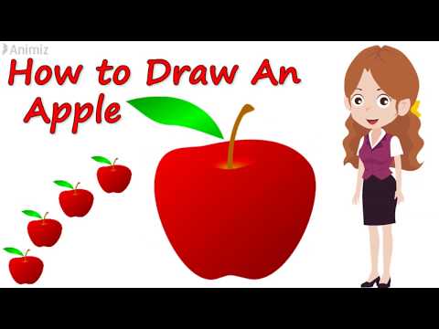 How to Draw An Apple ! Animation and Entertainment for kids ! Little Fun2shh