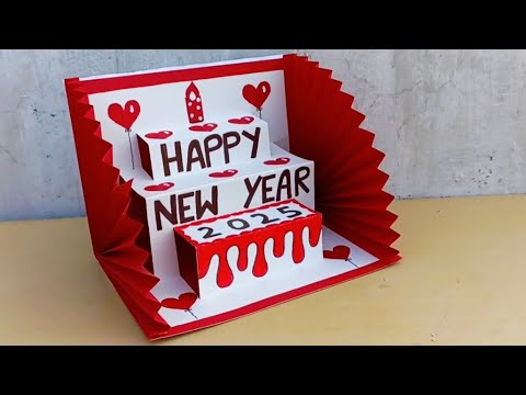 DIY - Happy ￼New Year 2025 card | New Year 2025 Greeting Card | New Year Card