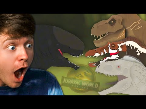 Reacting to D-REX vs JURASSIC WORLD DINOSAURS!