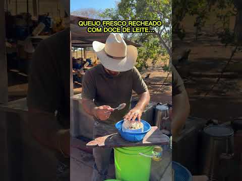 Queijo fresco recheado com doce de leite!๐