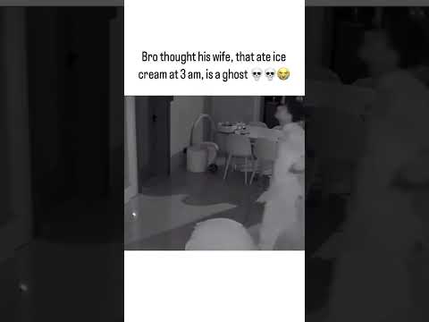 bro thought his wife, who ate ice cream at 3 am , is a ghost 😭😂🤣 #funny #funnyvideo