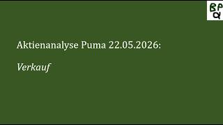 Puma 22.05.2026: Verkauf
