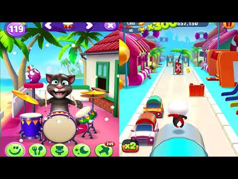 My Talking Tom2 vs Talking Tom Gold Run ios Andriod Gameplay 2025 my tom2 lvl 119 Ep4503